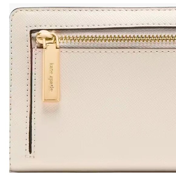 S Kate Spade Madison Large Slim Wallet Meringue White Leather KI366 NWT $179 - Picture 5 of 7